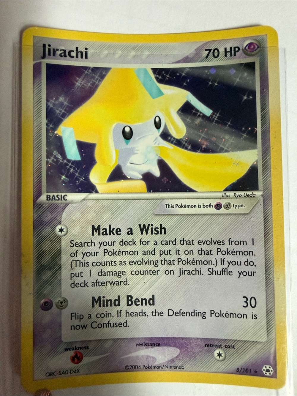 Jirachi #8 Pokemon Hidden Legends Card 2004 8/101 Played
